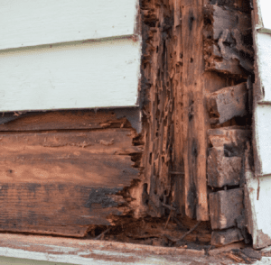 Termite destroys the wood