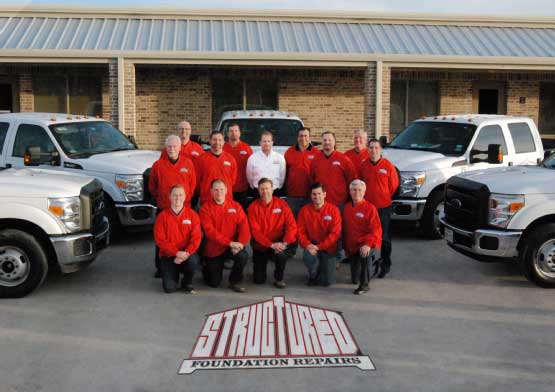 The structured foundation repair staff at Euless, TX