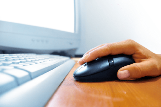 Man working on computer