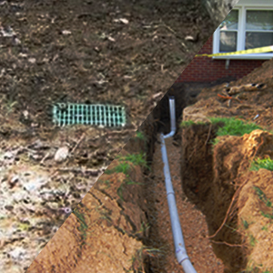 Difference of French drains and surface drains at Euless, TX
