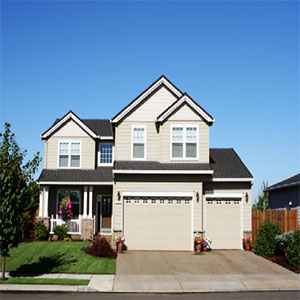 The white color house with car shed at Euless, TX