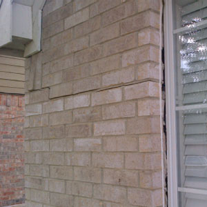 Damaged foundation wall in Euless, TX