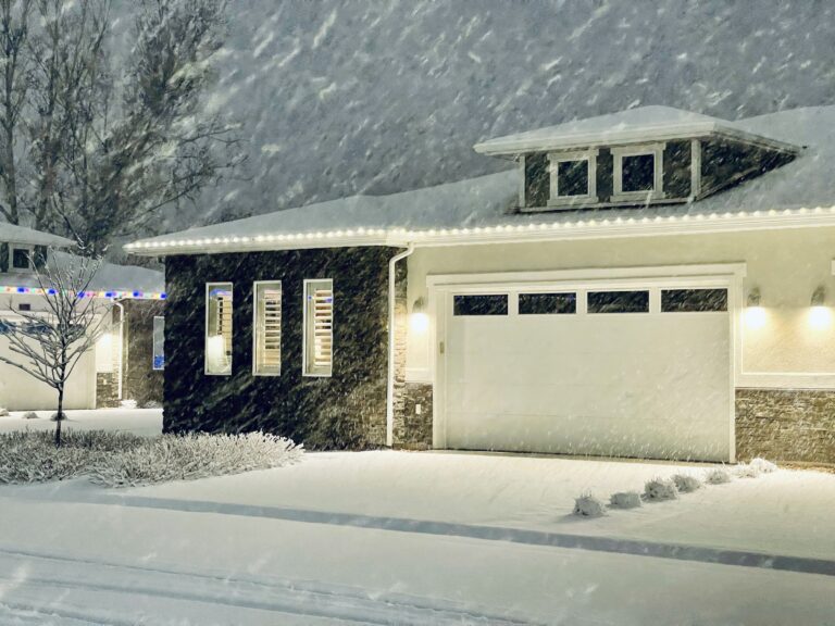 Snow on roof